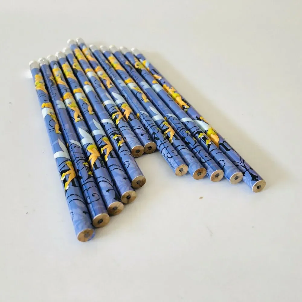 TINKERBELL “TINK” PENCILS 1998 NEW OLD STOCK DISNEY PETER PAN MOVIE